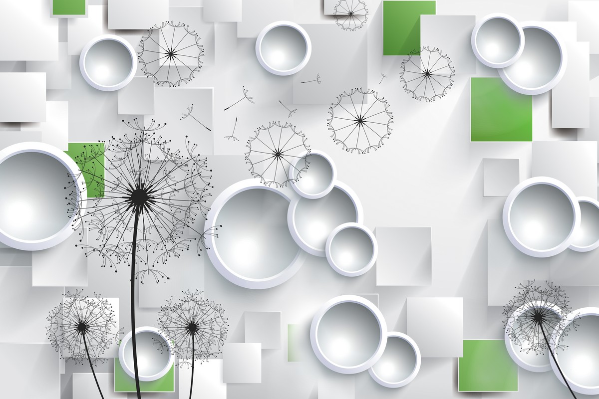 Фреска Цветочная мелодия в сферах